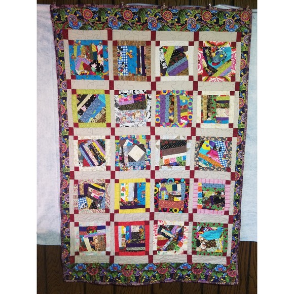 Unbranded Other - Scrappy Quilt Twin Size 41 x 61 Handmade by me